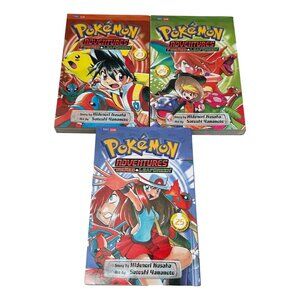 Pokemon Adventures Fire Red Leaf Green Manga English Lot 3 Vol 23 24‎ 25 PB